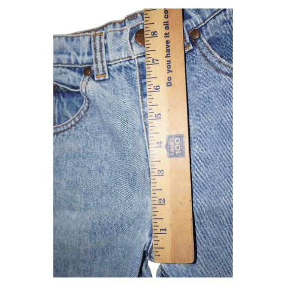 Vintage Wrangler Denim Shorts Light Wash Relaxed Fit USA Made 90s Style - Picture 7 of 8